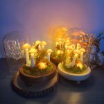 Personalized Orange mushroom lamp Mushroom Forest Handmade Night Light