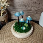 Rustic Ceramic Mushroom Lamp Warm Light Nature Lover Gift Unique Night Light Hand Painted - Image 7