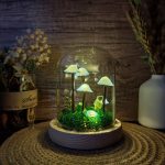 Rustic Ceramic Mushroom Lamp Warm Light Nature Lover Gift Unique Night Light Hand Painted - Image 3