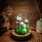 Rustic Ceramic Mushroom Lamp Warm Light Nature Lover Gift Unique Night Light Hand Painted - Image 6